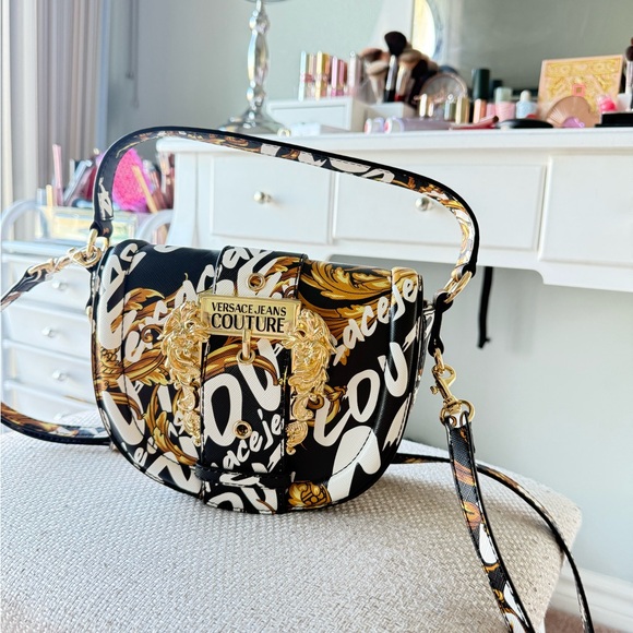 Versace Jeans Collection Black and Gold Women's Bag - Picture 3 of 7